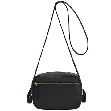 Black Leather Crossbody Convertible Bag Brix and Bailey Ethical Bag Brand