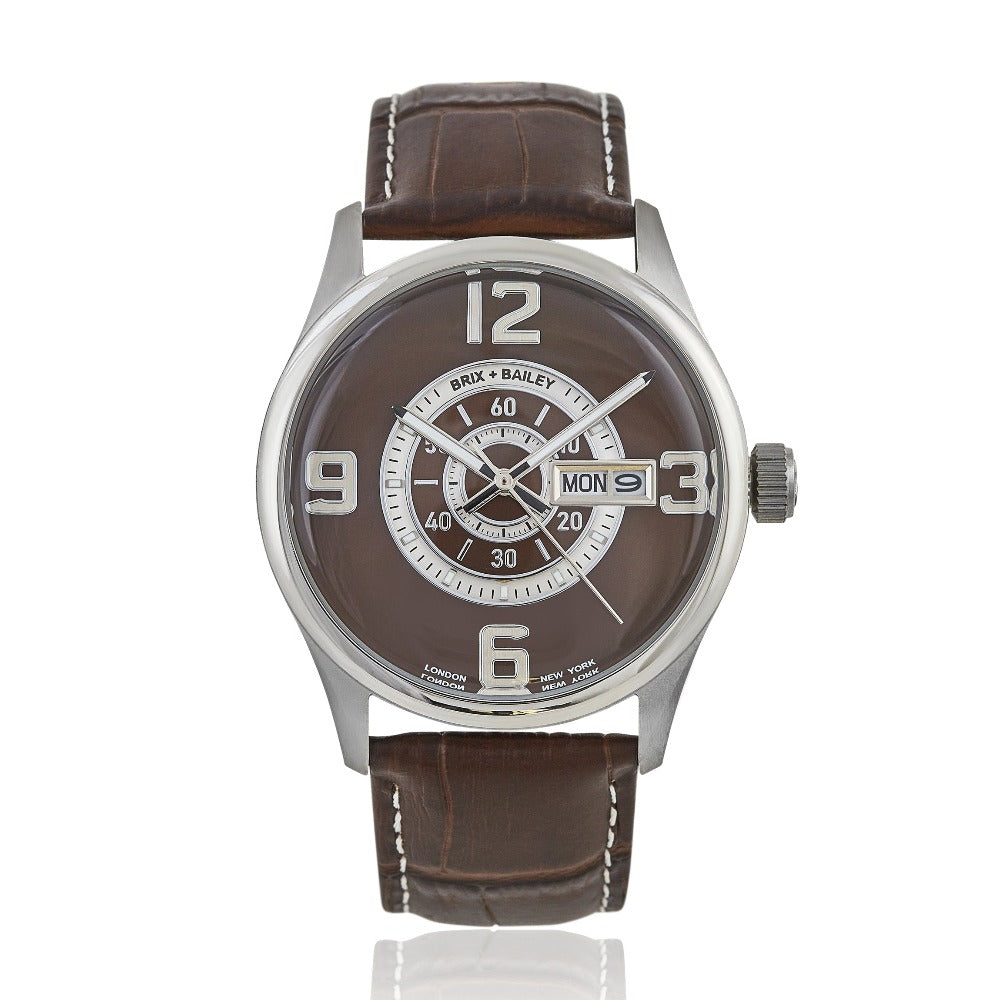 Simmons Men’s Watch In Brown Luxury Mens Chritmas Gift Brix + Bailey