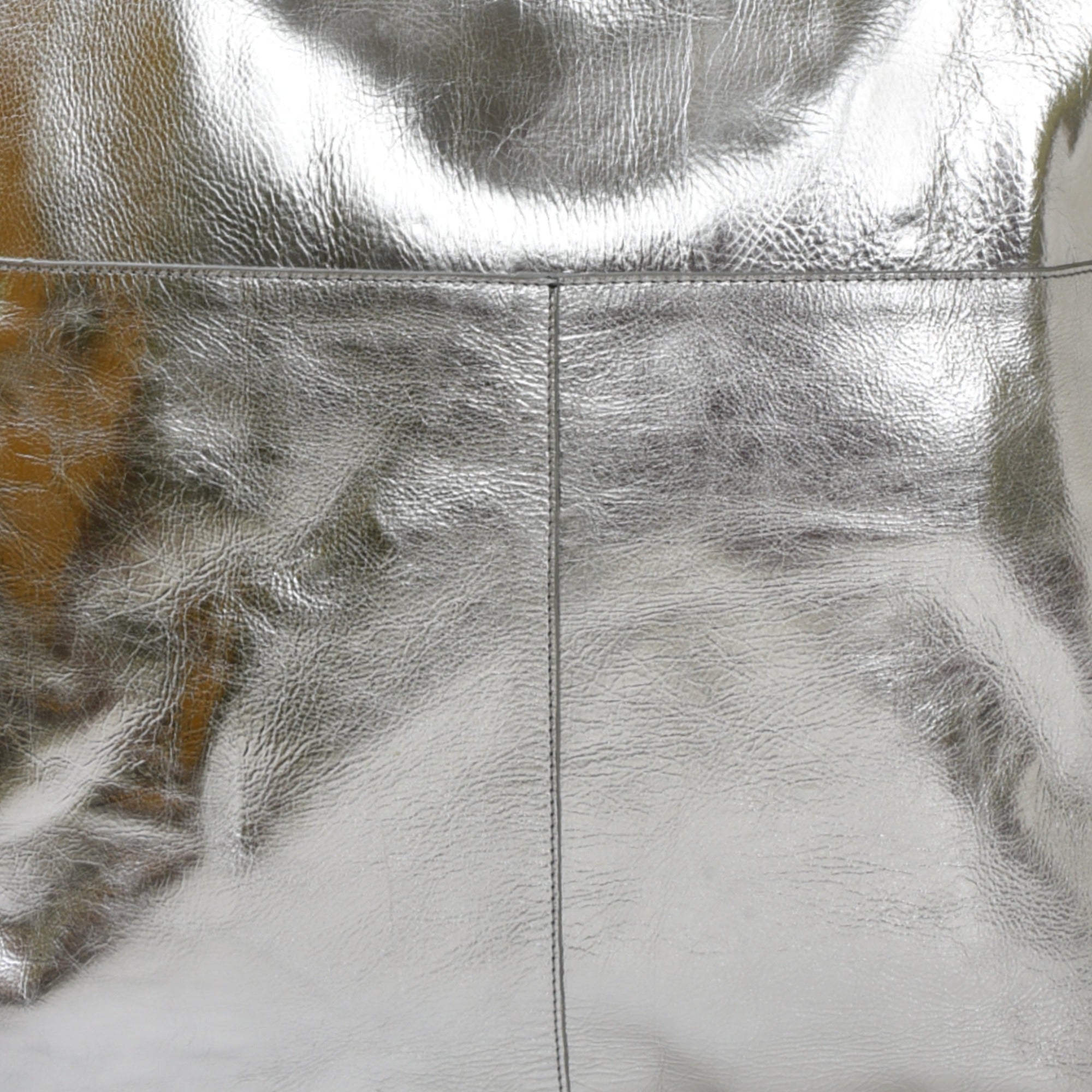 Silver Metallic Everyday Leather Tote Brix and Bailey Ethical Handbag Brand