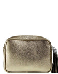Bronze Leather Tassel Cross Body Camera Bag - Brix + Bailey