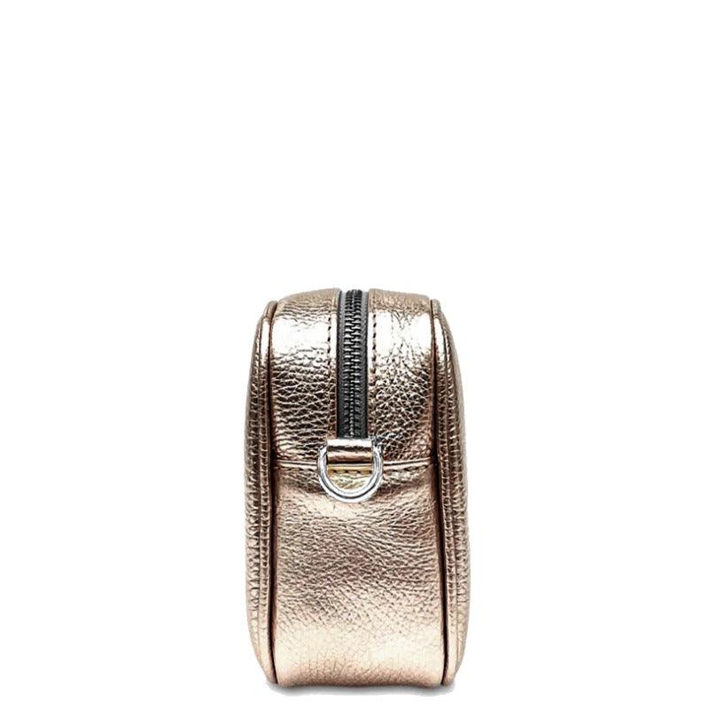 Bronze Leather Tassel Cross Body Camera Bag - Brix + Bailey