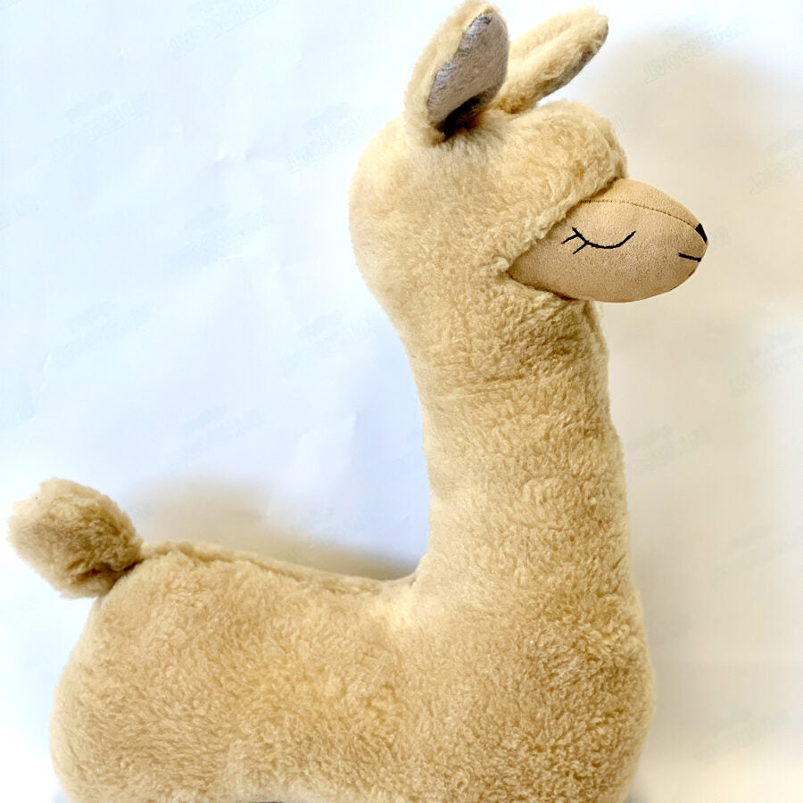 Rusty Brown Alpaca Soft Toy Pillow