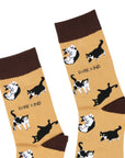Brown Bamboo Cat Socks