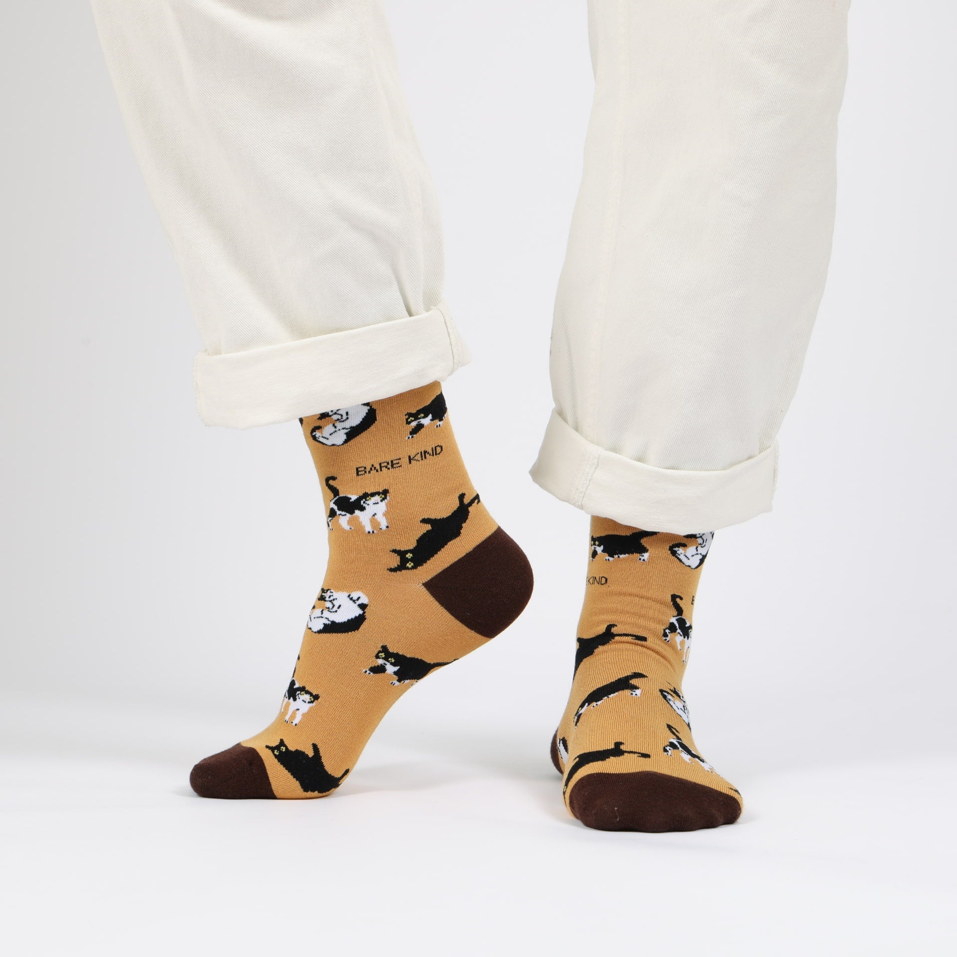 Brown Bamboo Cat Socks