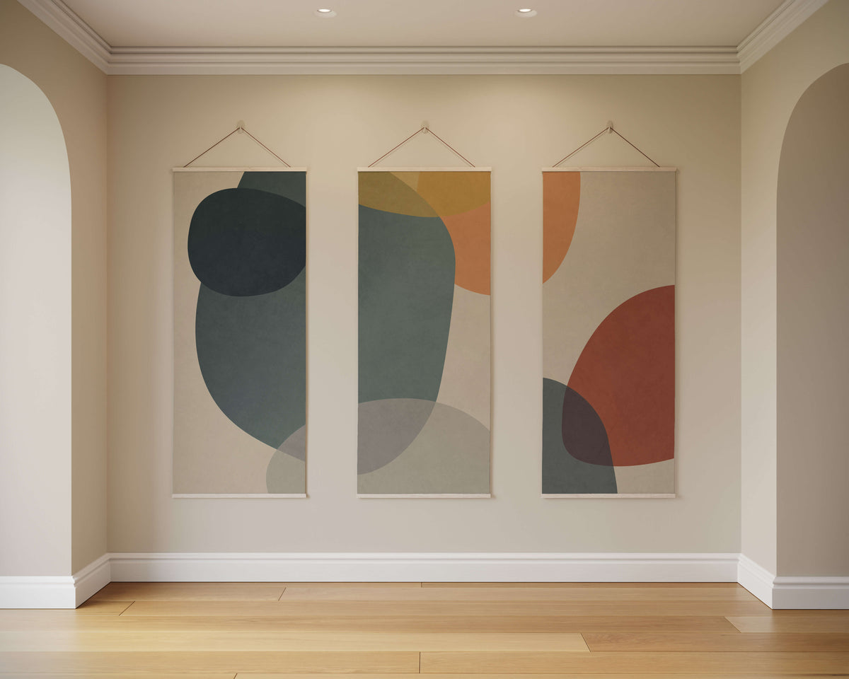 Soft Abstract Shapes Tapestry