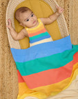 Rainbow Stripe Organic Knit Baby Romper