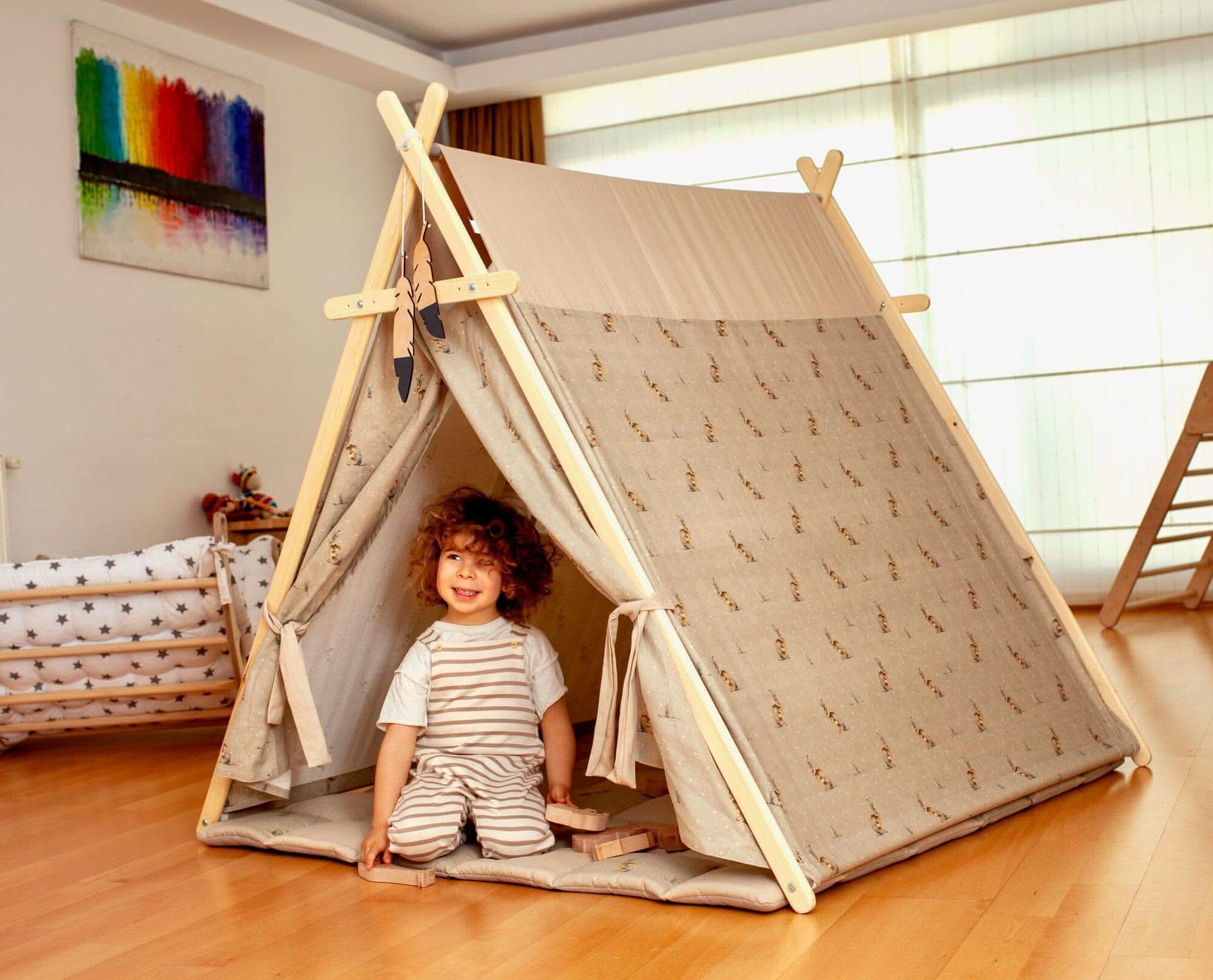 Bunny Play Tent &amp; Play Mat | Indoor Teepee for Kids-1
