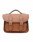 Handmade Leather Micro Satchel - Burnt Orange