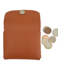 Handmade Leather Simple Coin Purse - Burnt Orange