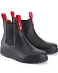 Busby Women's Winter Chelsea Boot, Black Leather
