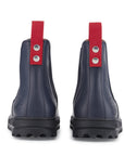 Busby Women's Winter Chelsea Boot, Navy Blue Leather