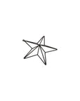 Modern Matte Black Star Wall Art with Sculpted Depth