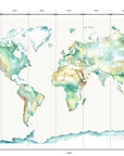 Wildlife World Map Mural Wallpaper For Children