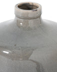 Grey Glazed Ceramic Vase for Home Decoration
