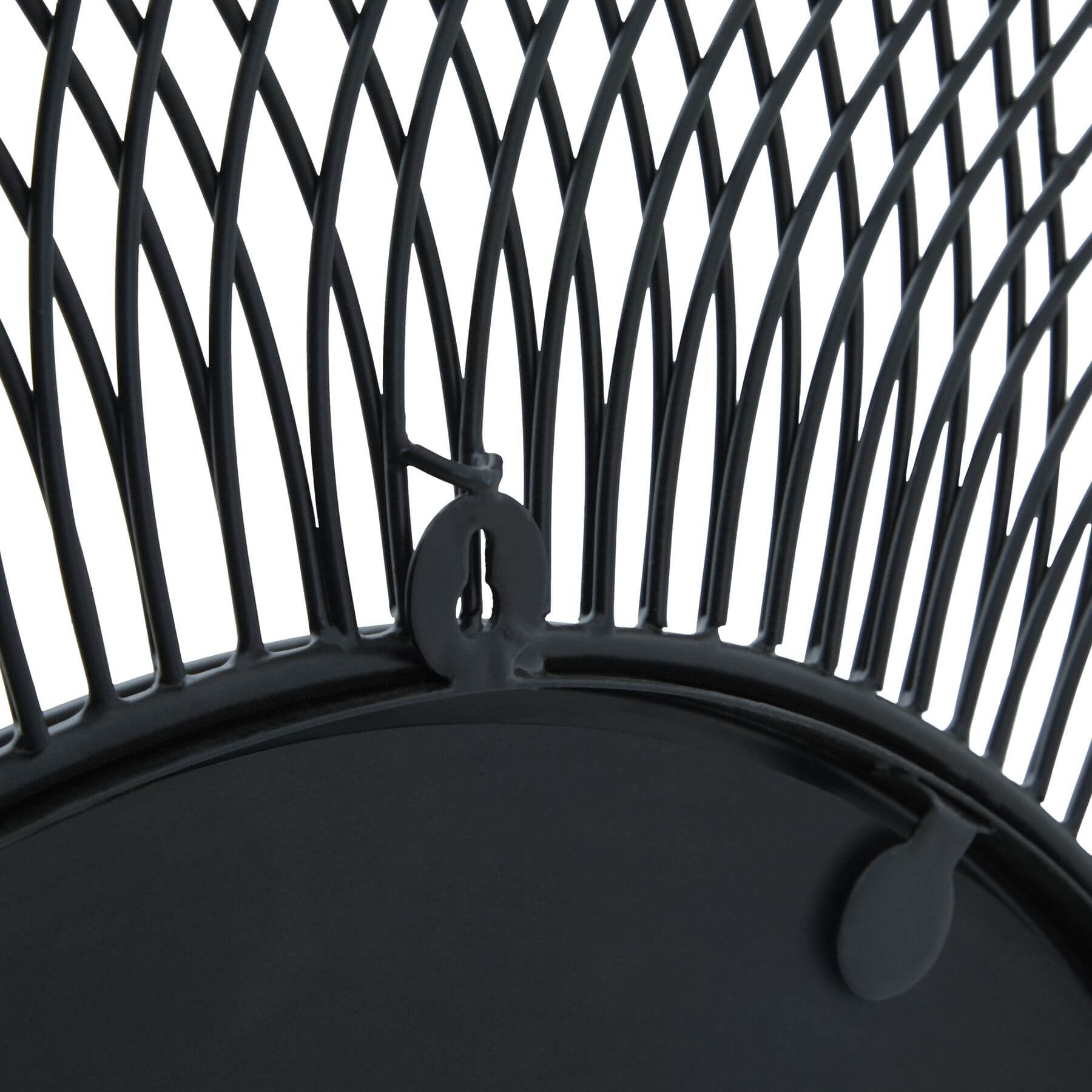 Large Black Wire Frame Accent Mirror