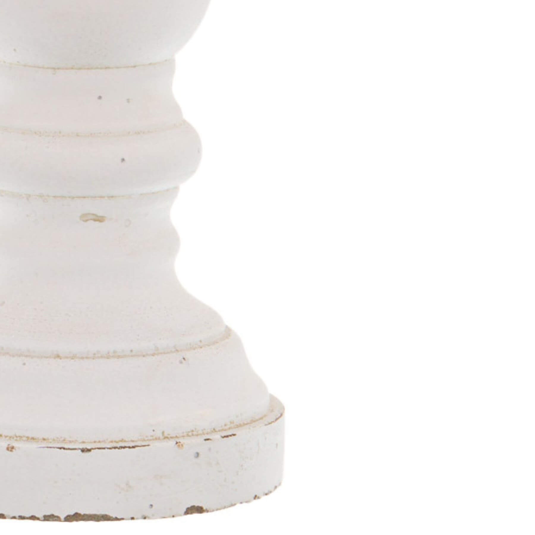 Elegant White Ceramic Pillar Candle Holder | Minimalist Decor