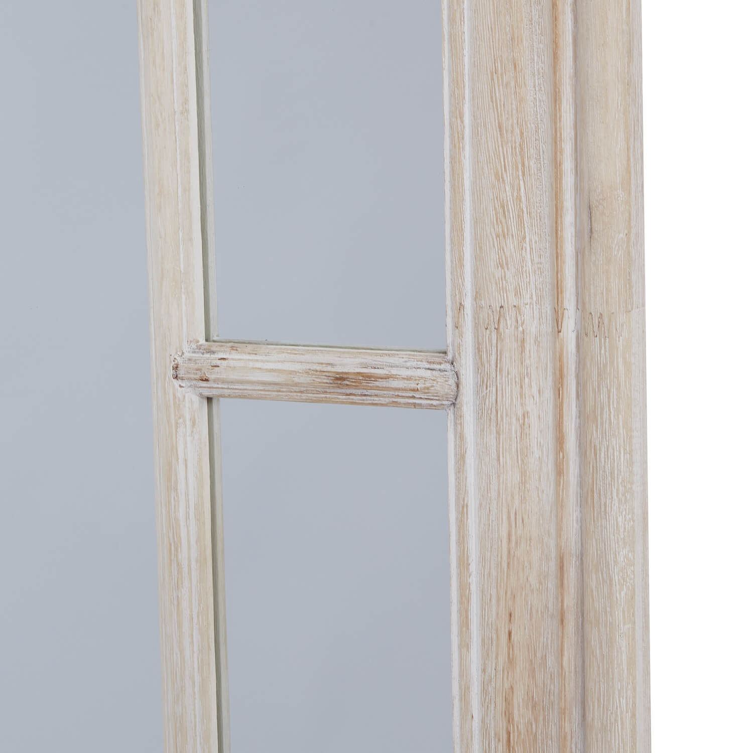 Oversized Distressed Wood Frame Mirror | Rustic Wall Decor