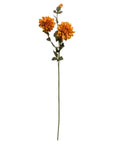 Lifelike orange dahlia spray with layered petals, 45-inch faux floral arrangement for autumn decor  by sostter at brixbailey.com