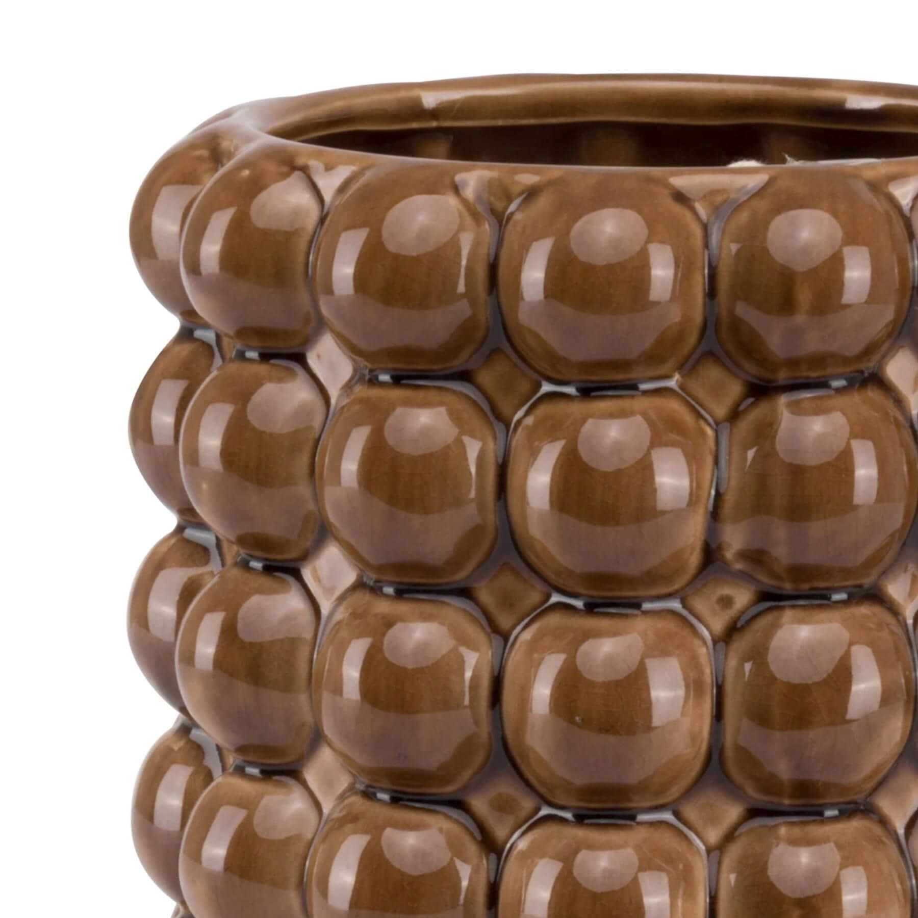 Stylish Large Caramel Bubble Planter | Seville Collection