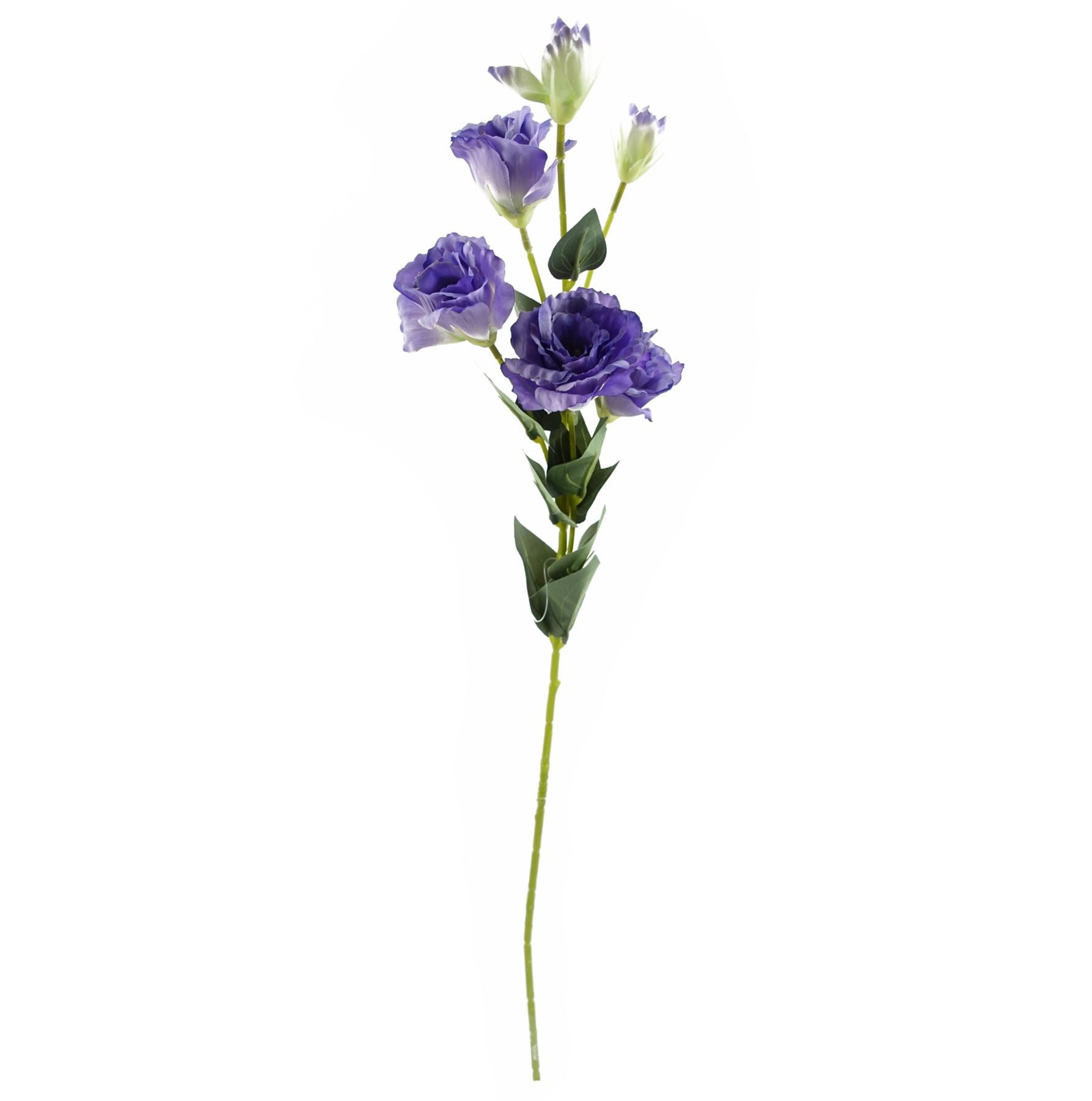Pack of 6 x Artificial Flowers Purple Wild Rose Stem - 6 Flowers 80cm-4