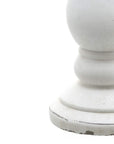 Large Whitewashed Ceramic Candle Holder