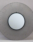 Large Black Wire Frame Accent Mirror