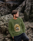 Stay Cozy in Style – Red Chow Chow Men's Crewneck Sweatshirt!