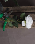 Romantic Blush Garden Rose Artificial Stem