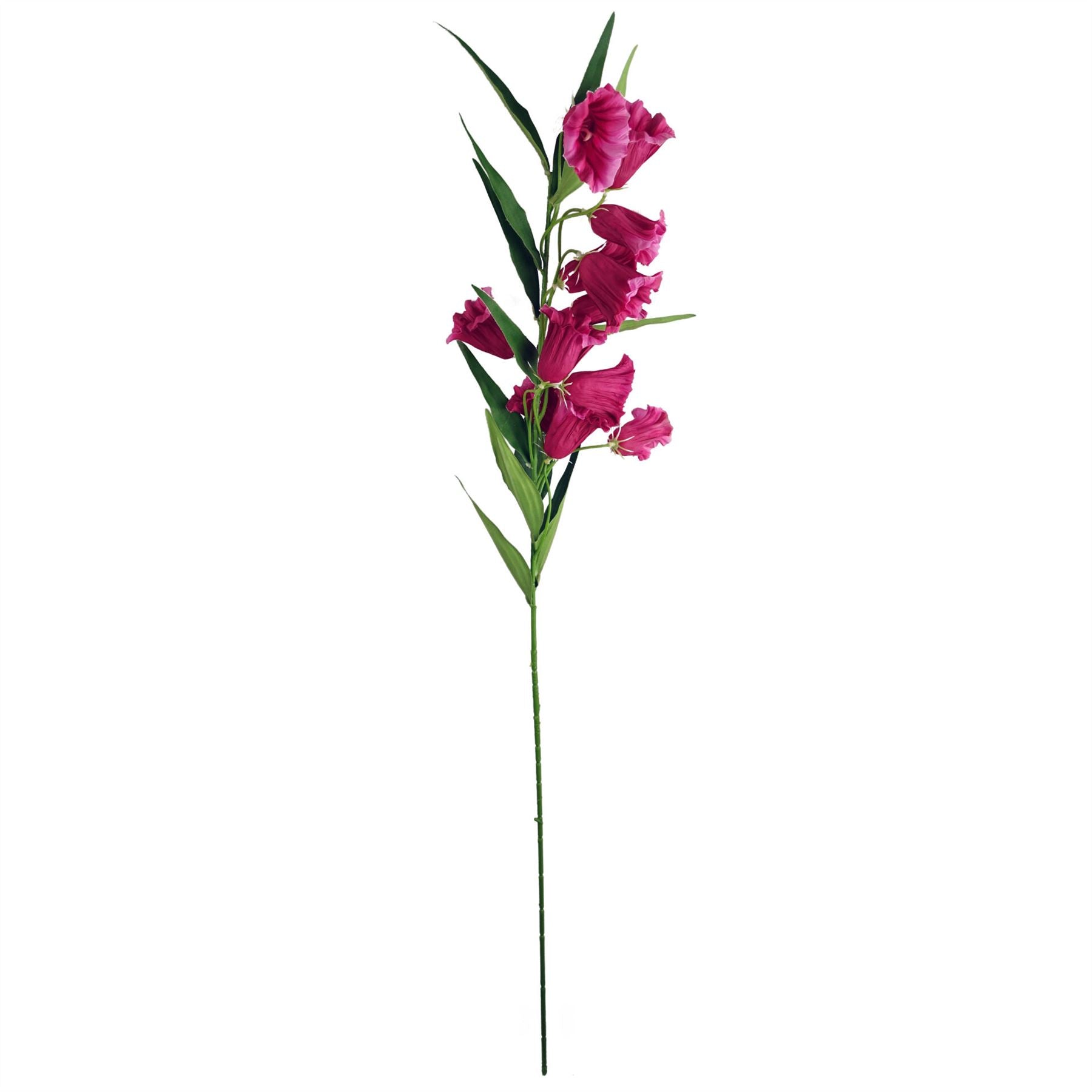 Pack of 6 x 100cm Trumpet Artificial Flower Stem Fuchsia Pink-1