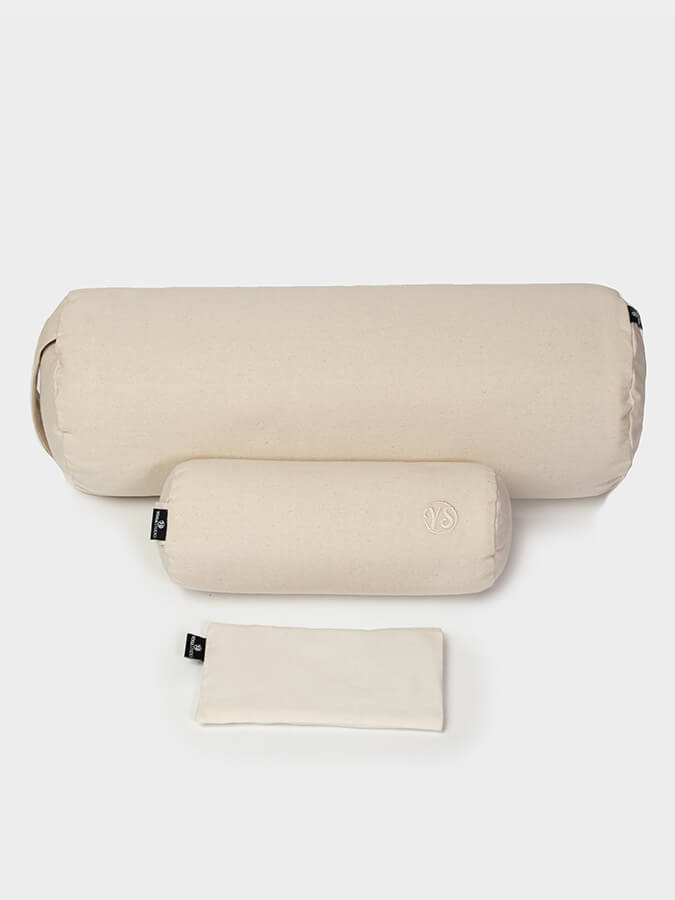 Yoga Studio Organic Meditation Bolster &amp; Eye Pillow Set - Relax