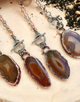 Agate Slice Necklace - Crystal Jewelry | Handmade by Blackbird & Sage