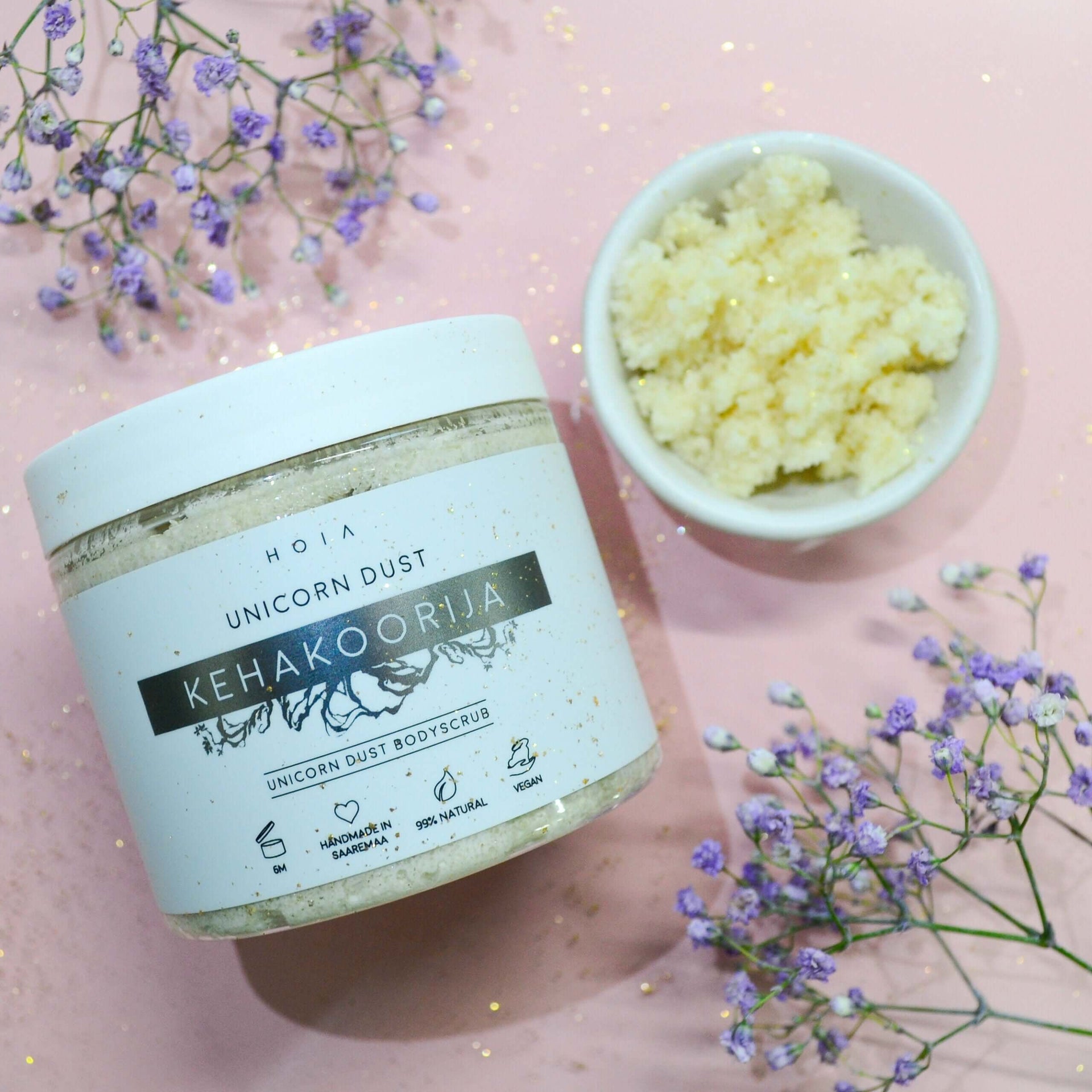 Unicorn Dust Body Scrub – Silky, Shimmering Skin Enhancer by HOIA at www.brixbailey.com