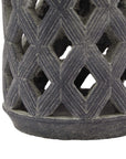 Large Grey Stone Lattice Lantern