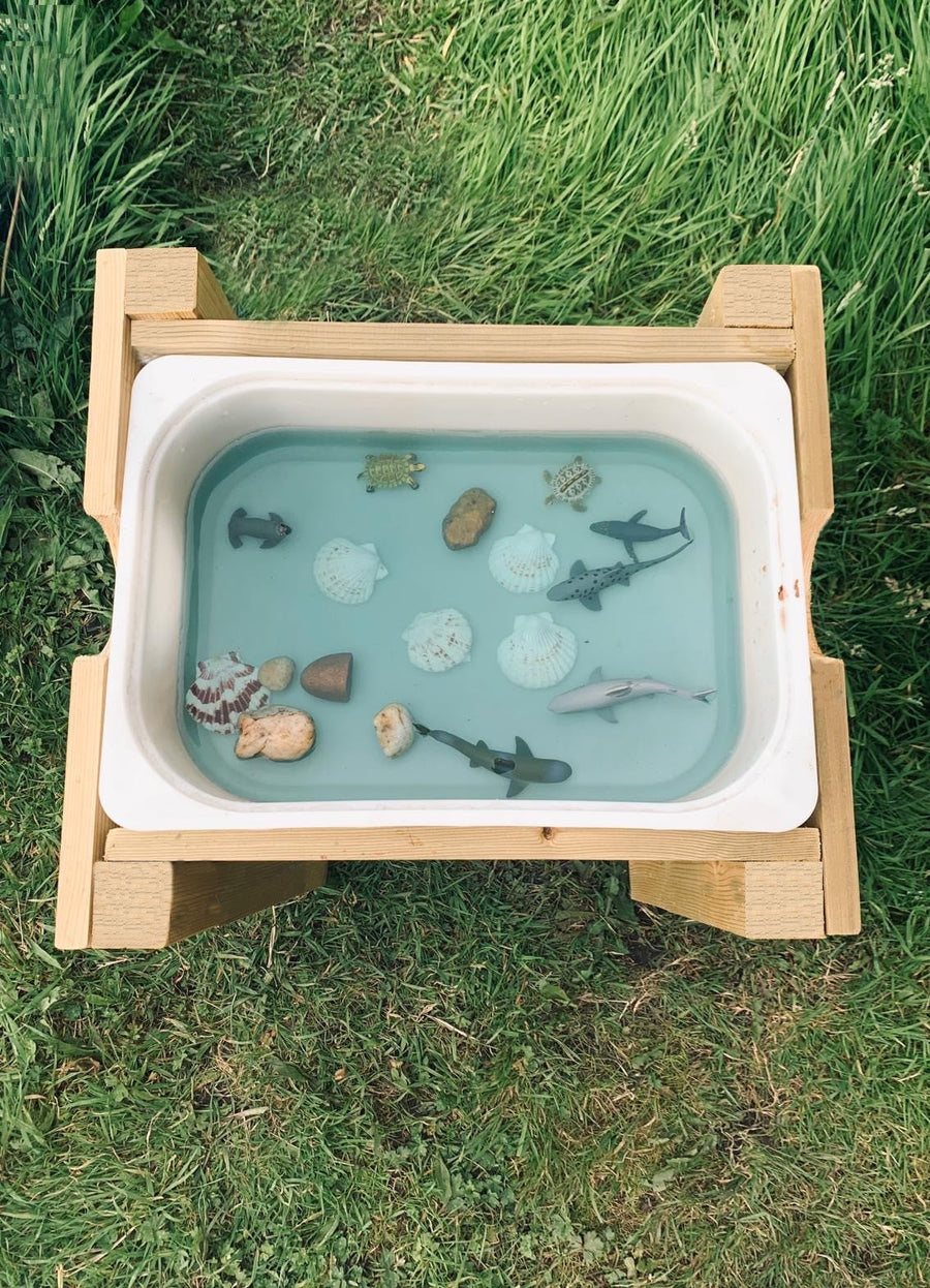Premium Sensory Table for Kids - Durable Pine Wood Montessori Learning Toy for Sand, Water, and Creative Play by Vincabel's Playground at brixbailey.com