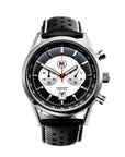 Black Leather Rally Watch Strap