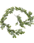 Frosted Pine and Eucalyptus Garland for Winter Decor