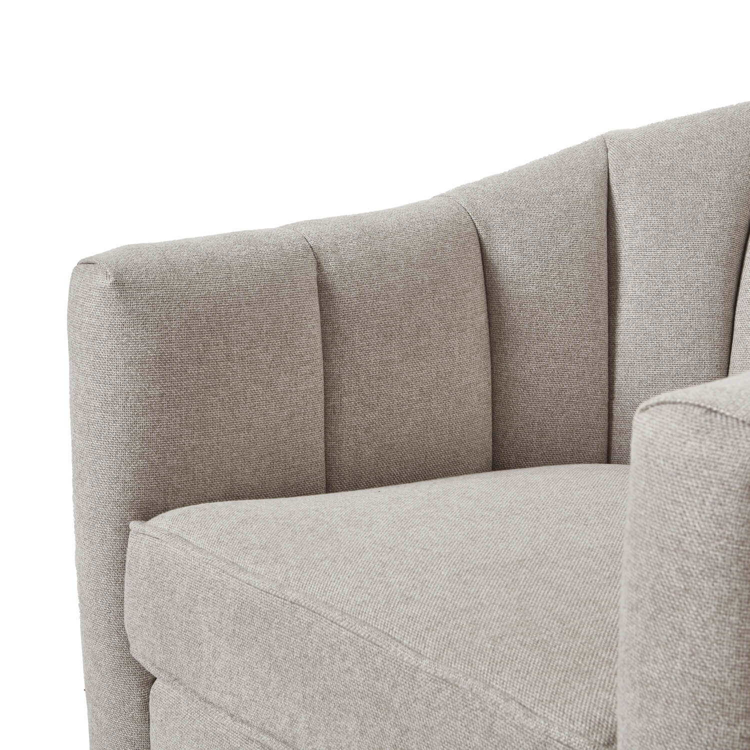 Swivel Chair in Oatmeal Twill
