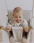 Sustainable Bouclé Baby Swing – Comfort & Nordic Style by Nofi KIDS at www.brixbailey.com
