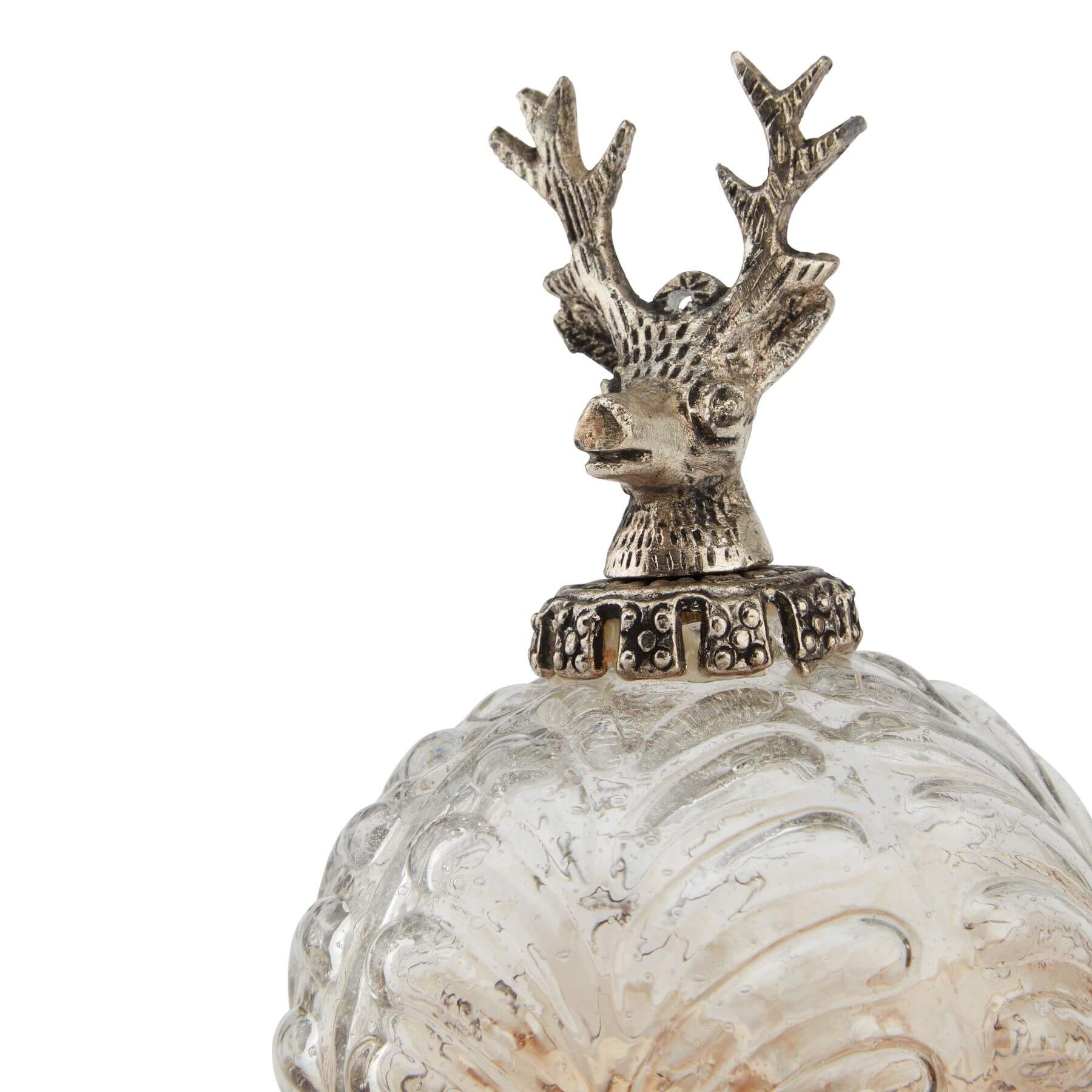 Coffee Ombre Stag Glass Bauble