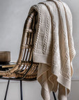 Cotton Cable Knit Throw 170cm x 130cm