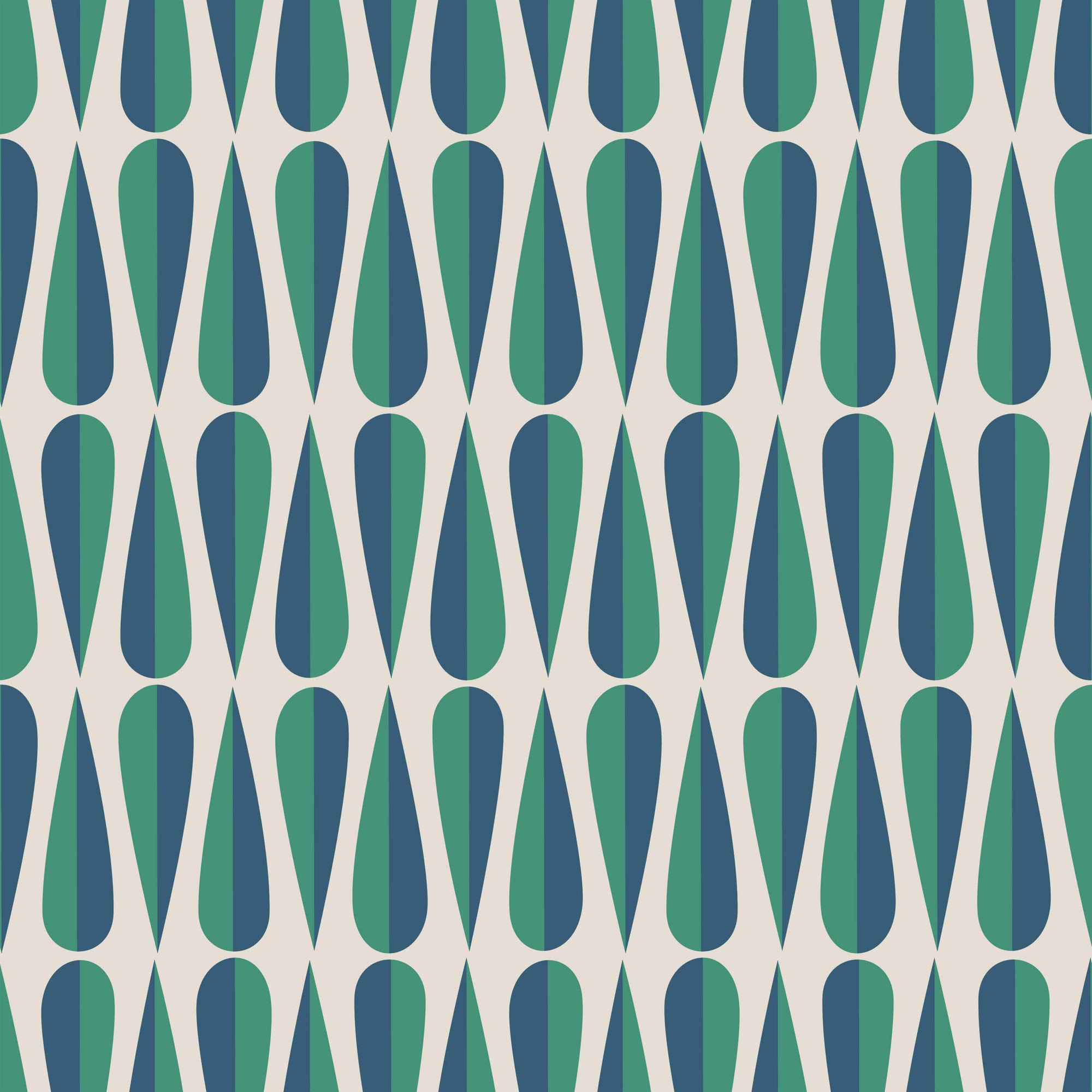 Retro Teardrop Wallpaper