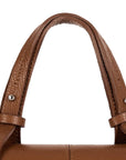 Camel Pebbled Leather Tassel Grab Bag - Brix + Bailey