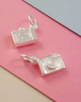 Vintage Camera Personalised Silver Charm
