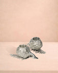 Pewter Artichoke Candleholder - Set of 2