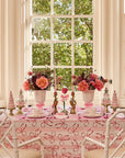 Dahlia Pink Petal Candleholder - Tole