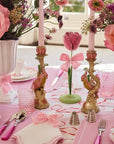 Dahlia Pink Petal Candleholder - Tole