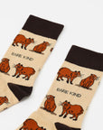 Save the Capybara Bamboo Socks in Brown