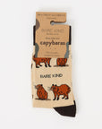 Save the Capybara Bamboo Socks in Brown