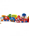 Car Shaped Wooden Threading Toy for Toddlers