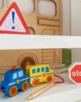 Car Shaped Wooden Threading Toy for Toddlers